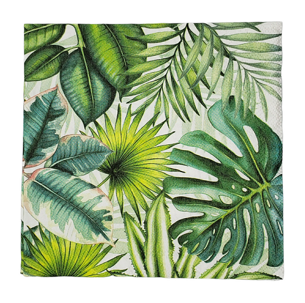 Tropical Leaves Napkin Set - Lunch