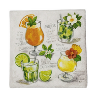 Four Cocktails Napkin Set - Cocktail