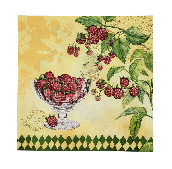 Raspberries Napkin Set - Lunch