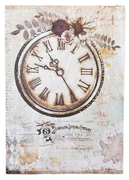 Romantic Journal Clock Rice Paper