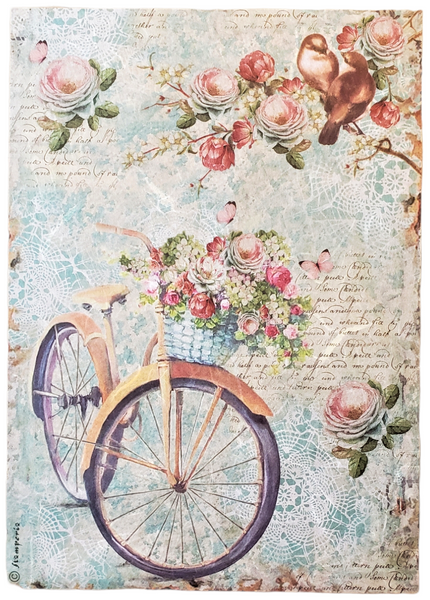 Romantic Bicycle Rice Paper