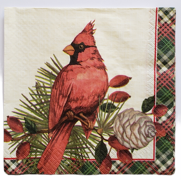Cardinal on an Evergreen Perch Napkin Set