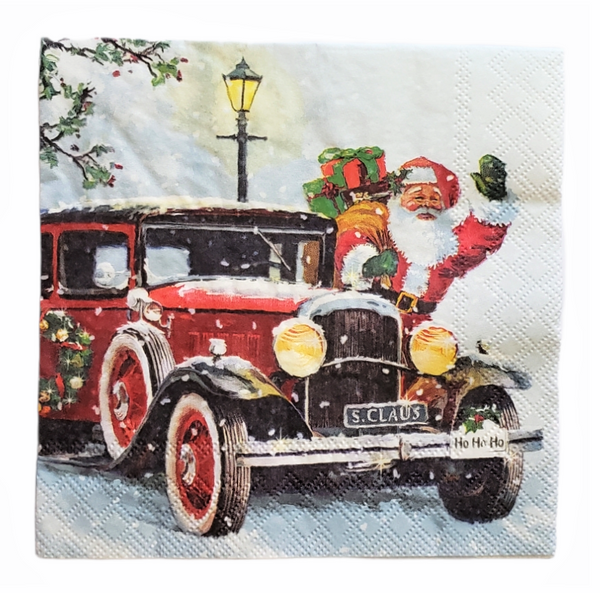 Santa's Automobile Napkin Set