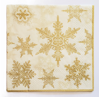 Gold Snowflakes Napkin Set