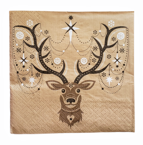 Deer with Ornaments Napkin Set