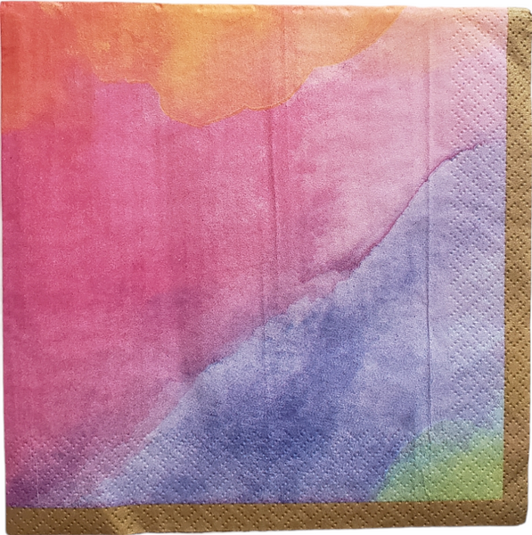 Rainbow Watercolor Napkin Set