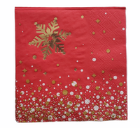 Gold Foil Snowflake Napkin Set