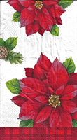 Red Christmas Flower Napkin Set