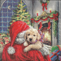 Puppy with St. Nick Napkin Set