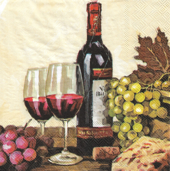 Wine and Grapes Napkin Set - Lunch