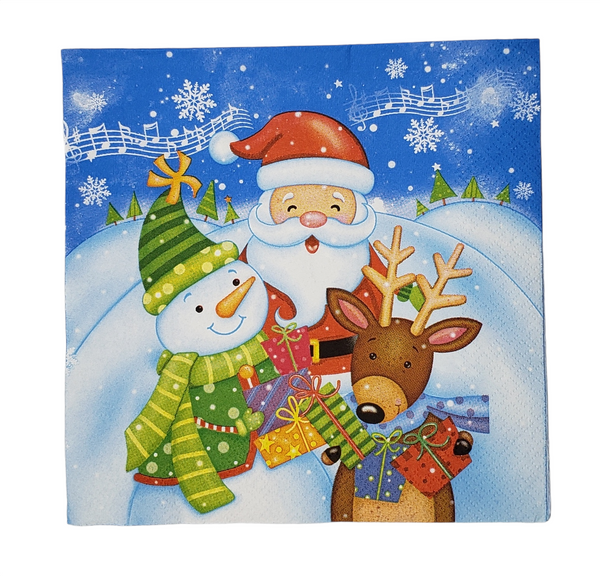 Santa and Friends Napkins Set - Lunch