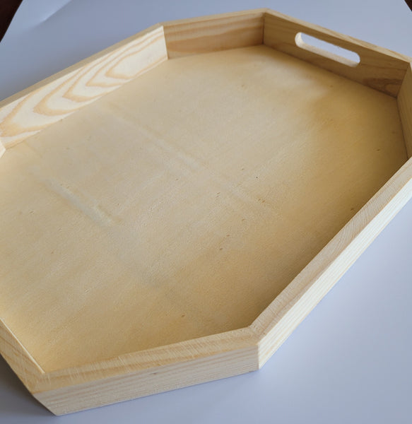 Wood Tray with handles - unfinished